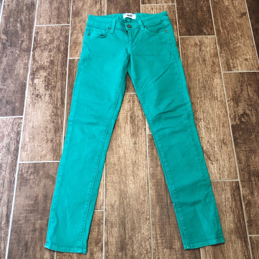 PAIGE Skyline Ankle Peg JEANS 25 Green